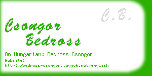 csongor bedross business card